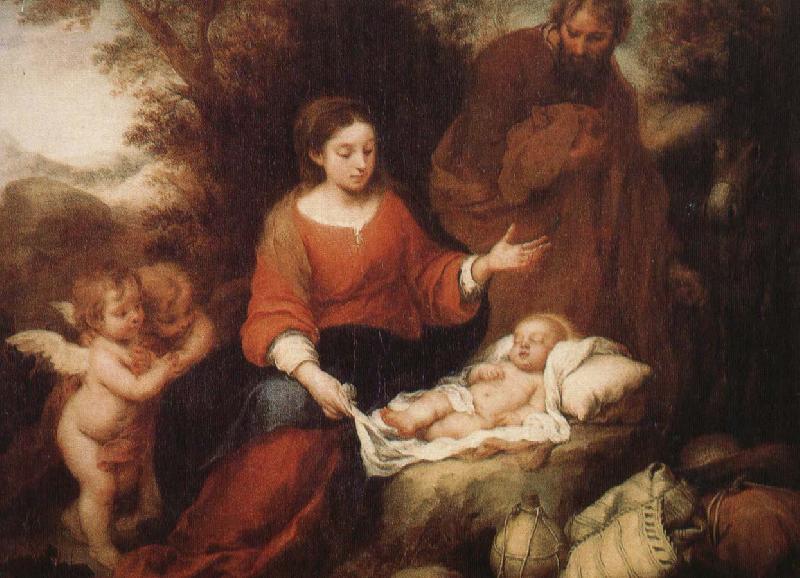 Bartolome Esteban Murillo Rest on his way to flee Egypt